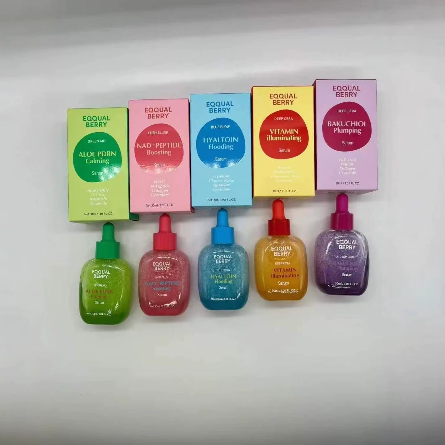 EQQUALBERRY Firming Serum Set - Deeply Nourishing Lightweight Moisturizing Korean Skincare Tighten Pores Reduce Fine Lines