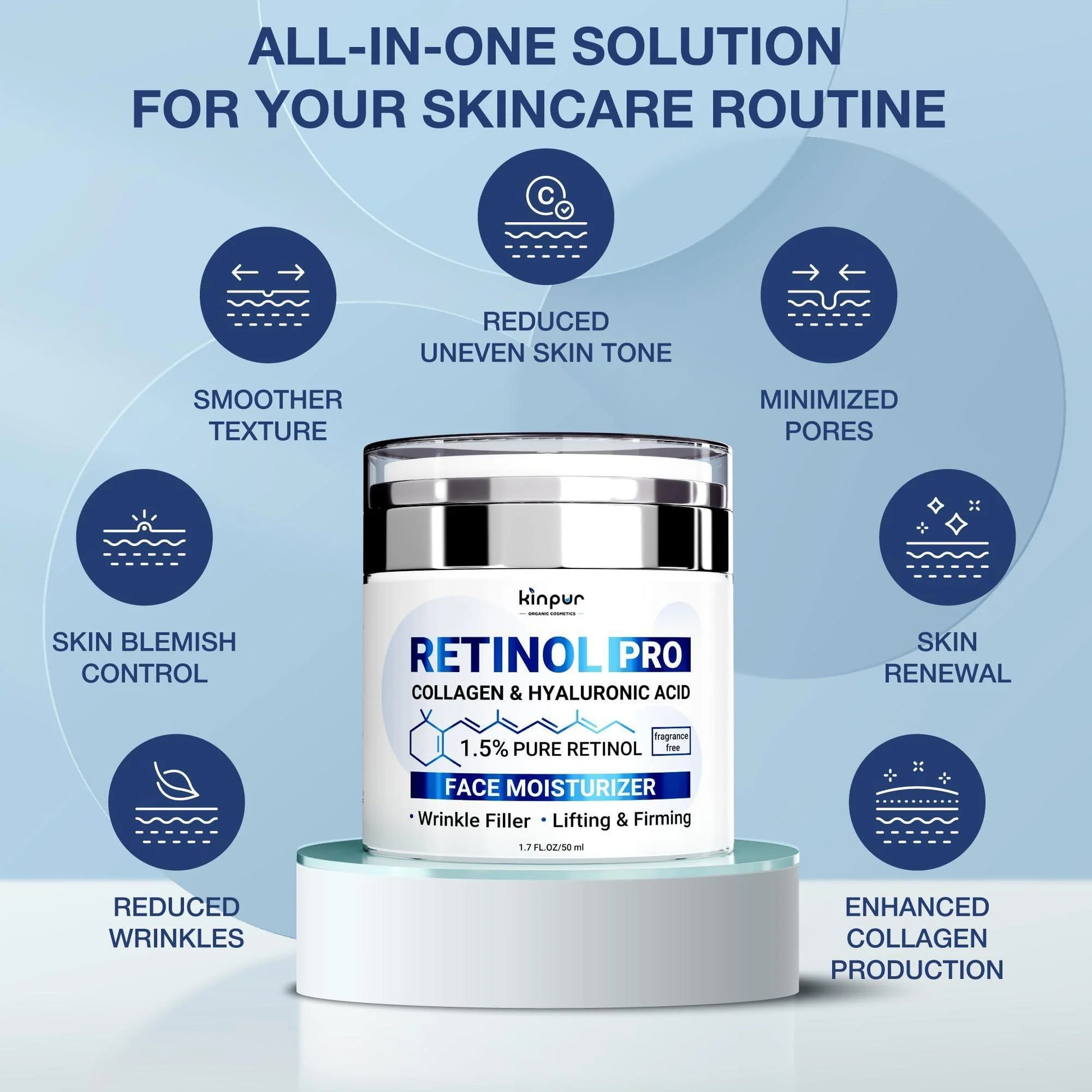 Retinol Pro Collagen Face Cream with Hyaluronic Acid Hydrating Firming Cream