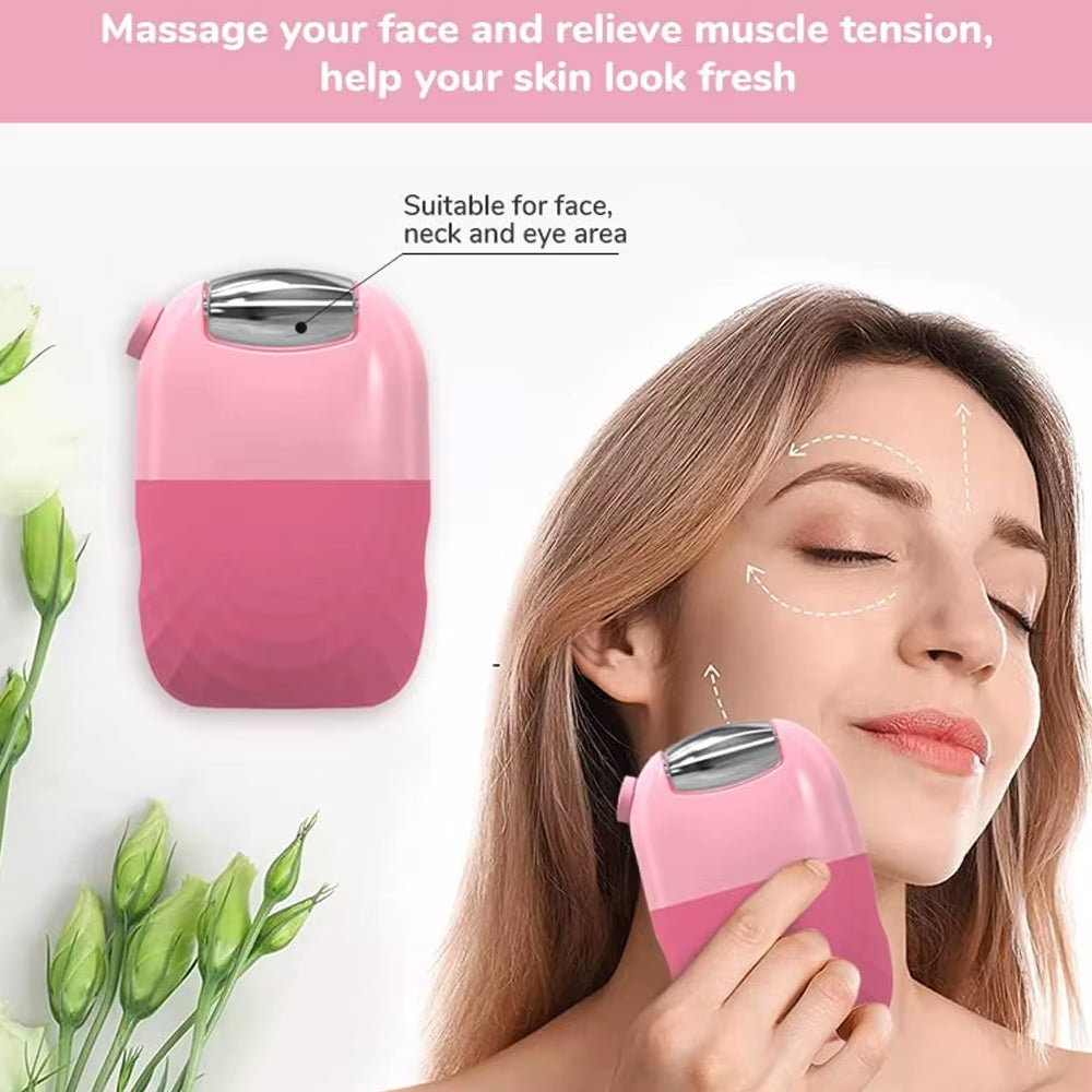 2 in 1 Ice Facial Roller Puffiness Relief Massage Skin Care Beauty Treatment Tool