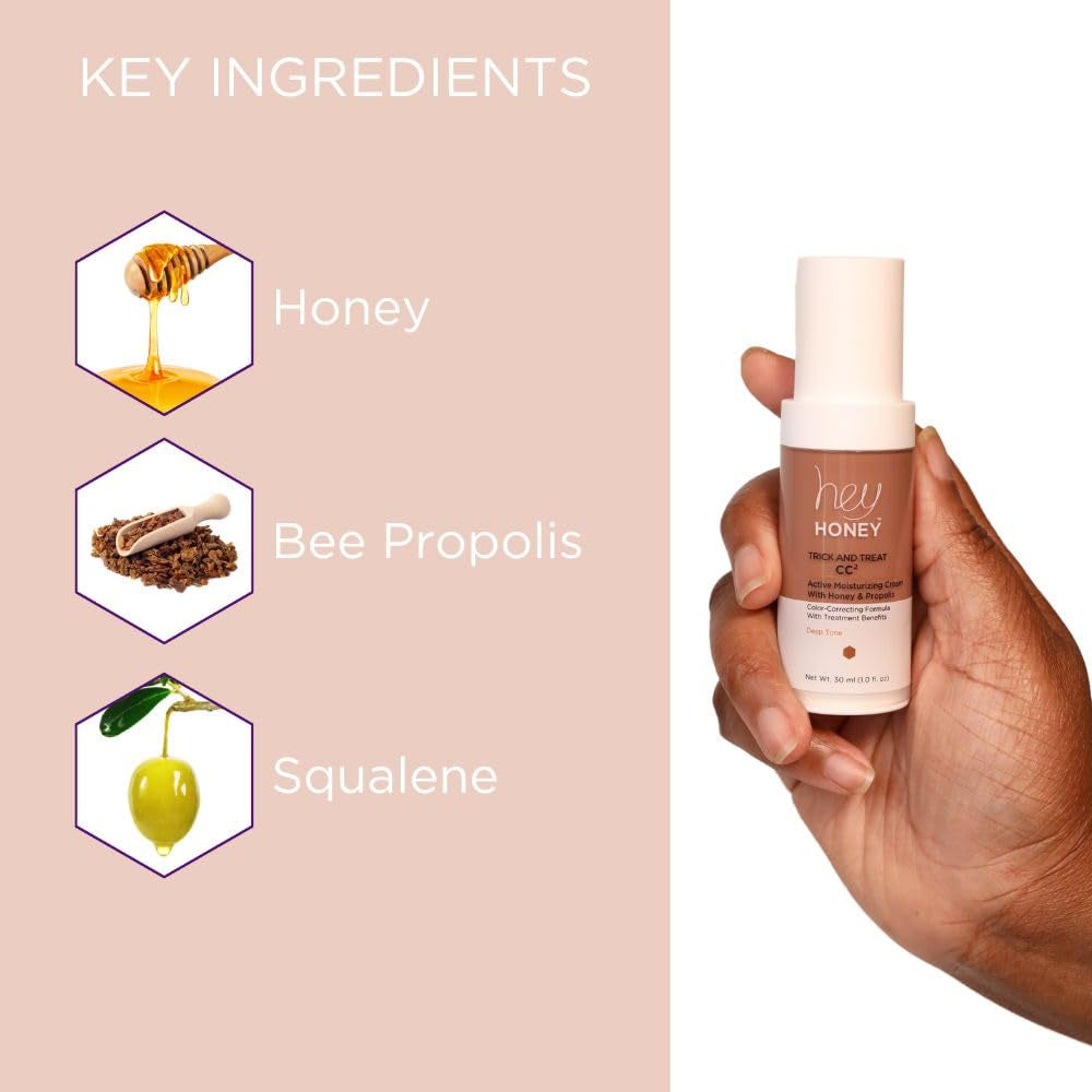 Trick and Treat CC² Cream SPF 46 | Active Moisturizing Color Correcting Cream with Honey & Propolis 