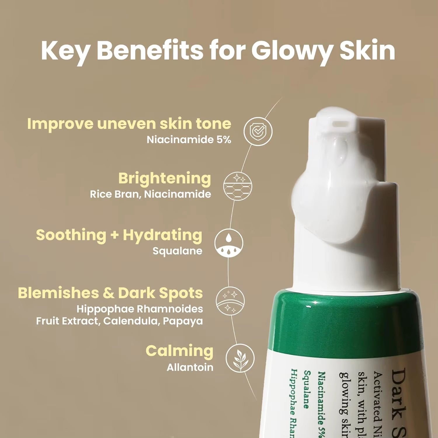 AXIS-Y Dark Spot Correcting Glow Serum 5% Niacinamide Face Dark Spot Remover - Korean Vegan Skincare