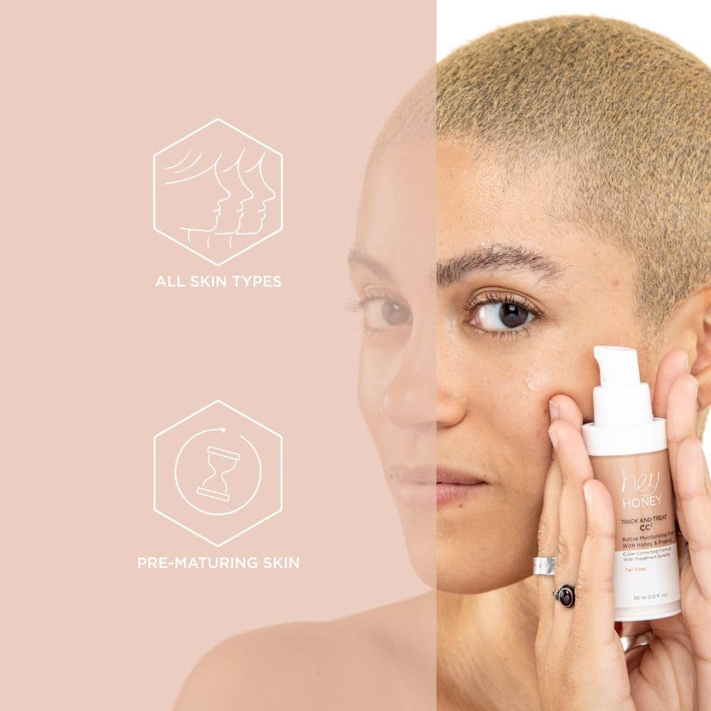 Trick and Treat CC² Cream SPF 46 | Active Moisturizing Color Correcting Cream with Honey & Propolis 