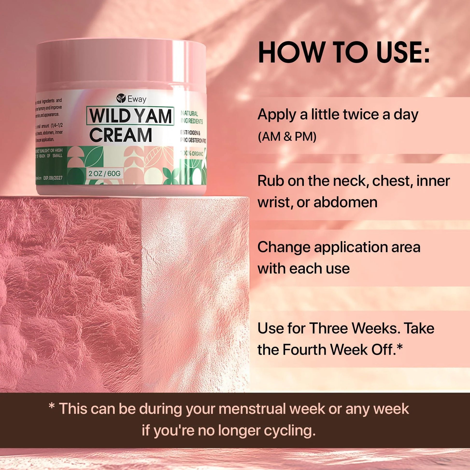 Wild Yam Cream for Hormone Balance Deep Moisturizing Hormone Support