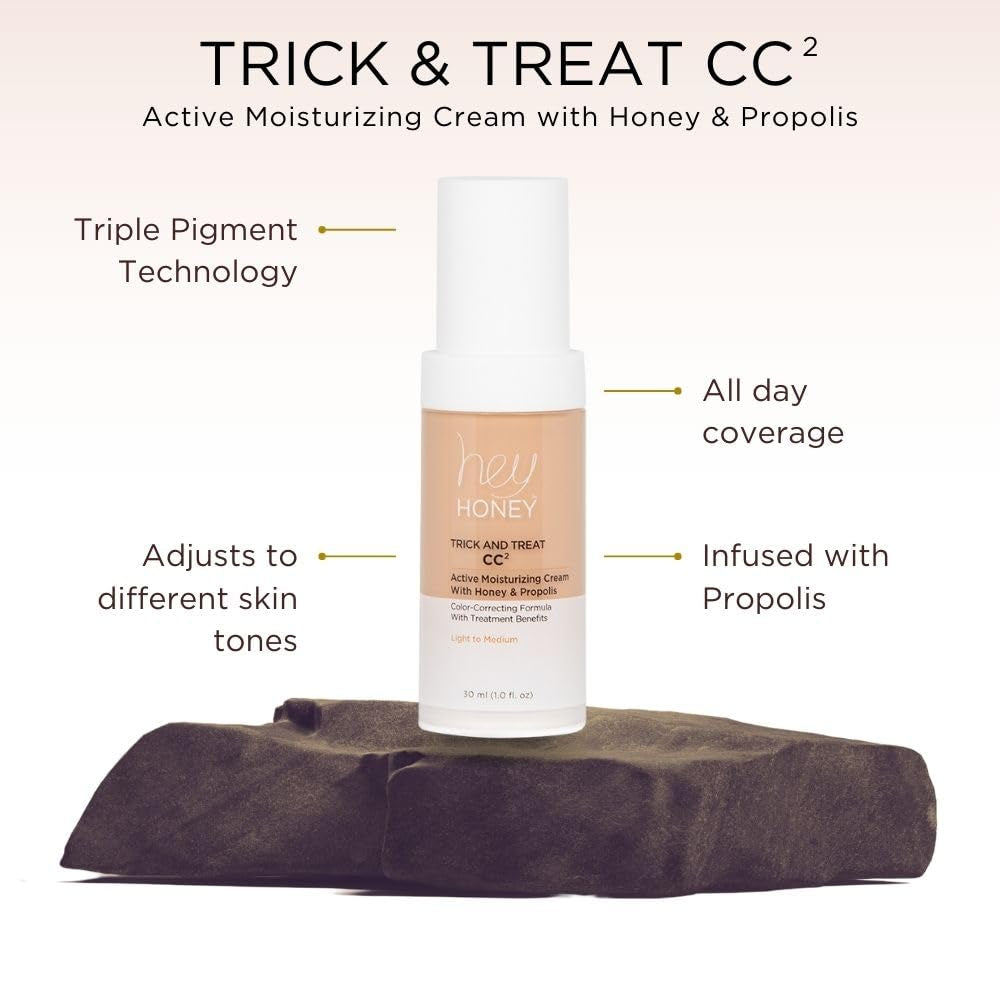 Trick and Treat CC² Cream SPF 46 | Active Moisturizing Color Correcting Cream with Honey & Propolis 