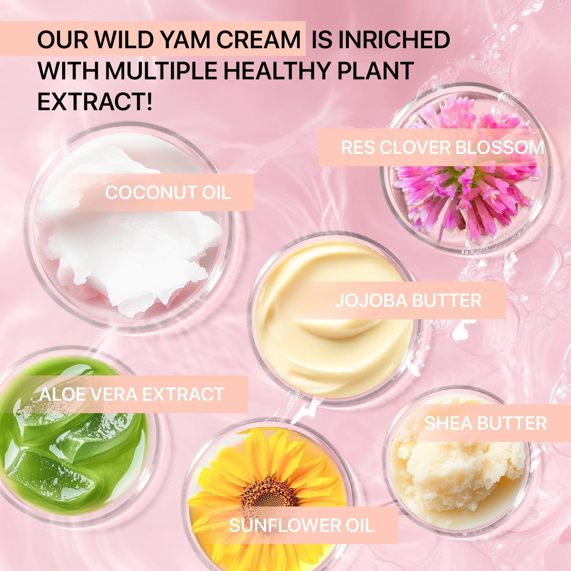 Wild Yam Cream for Hormone Balance Deep Moisturizing Hormone Support