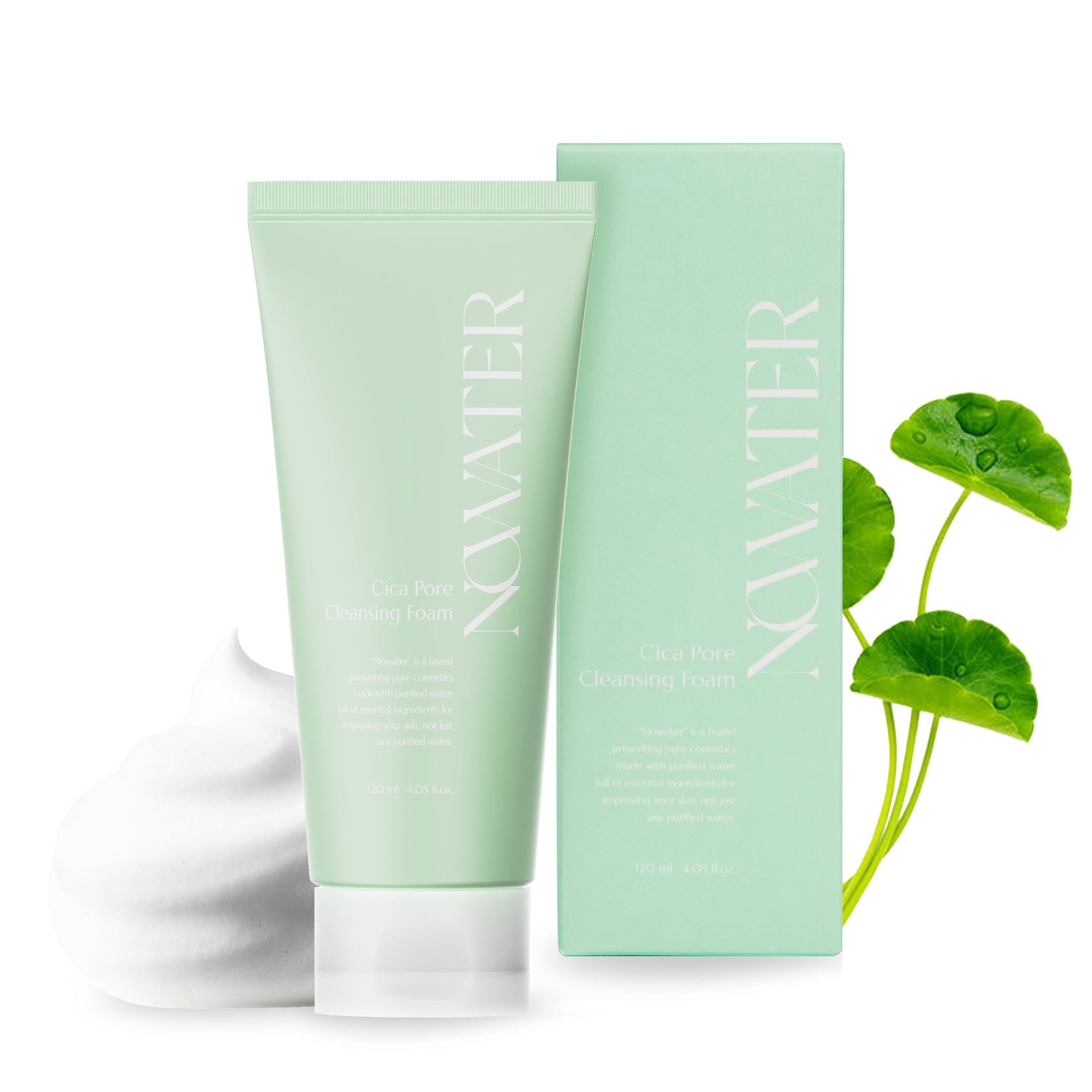 NOWATER Cica Pore Cleansing Foam Sebum Control Hyaluronic Acid Aloe