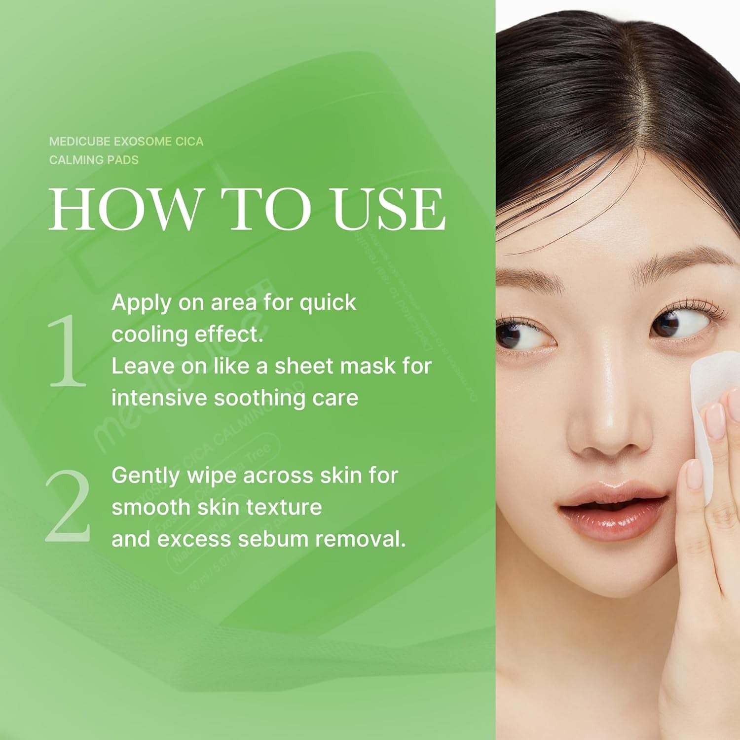 Exosome CICA Tea Tree Calming Toner Pads for Sensitive Skin with Centella Asiatica Help Reduce Redness & Breakouts. Low-Irritating & Hydrating Daily Care, Korean Skincare