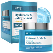 Hyaluronic & Salicylic Acid Face Moisturizer - Dermatologist Tested
